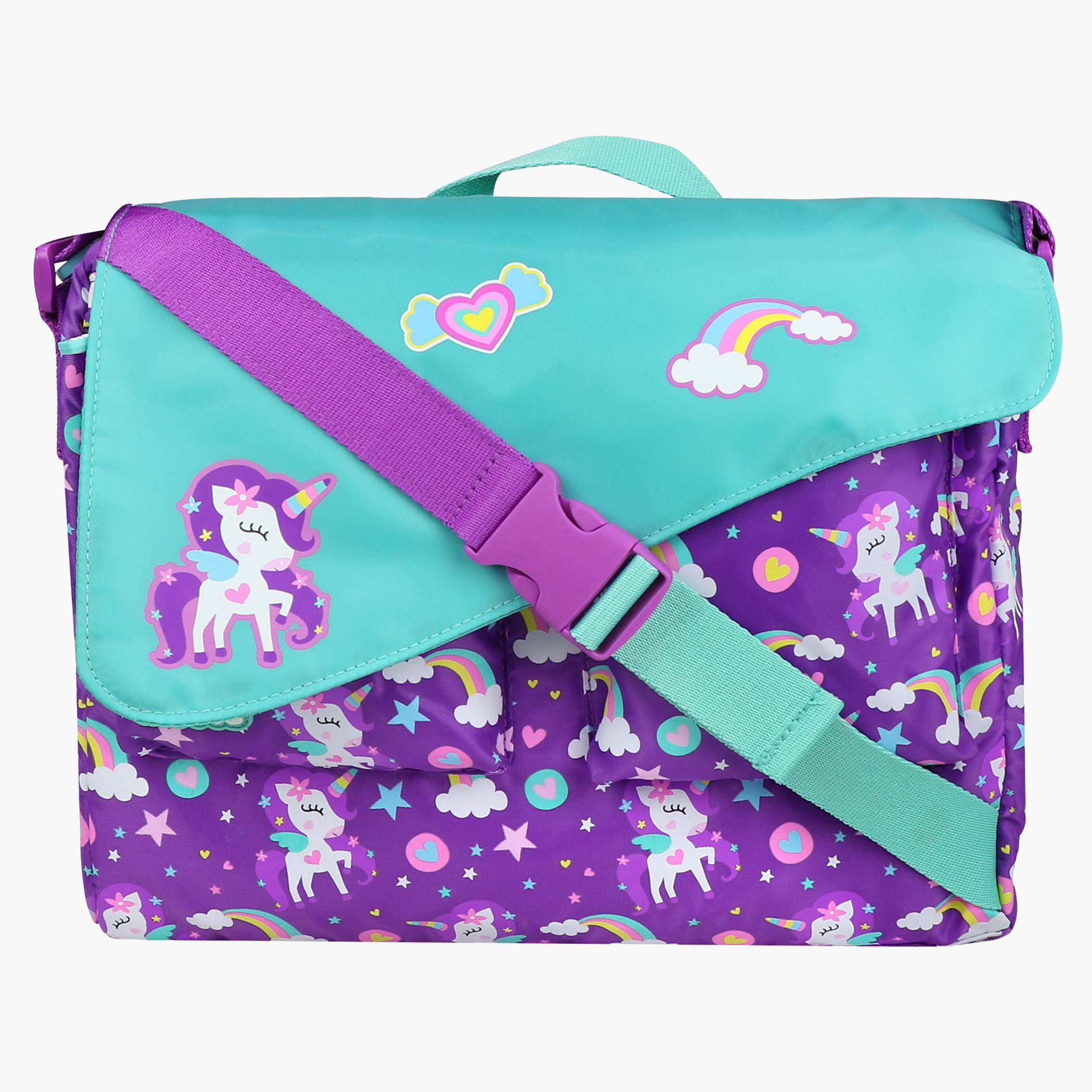 حقيبة ساتشيل بطبعات يونيكورن وحمالة قابلة للتعديل من سمايلي-school-bagsandbackpacks-backpacks-image-1