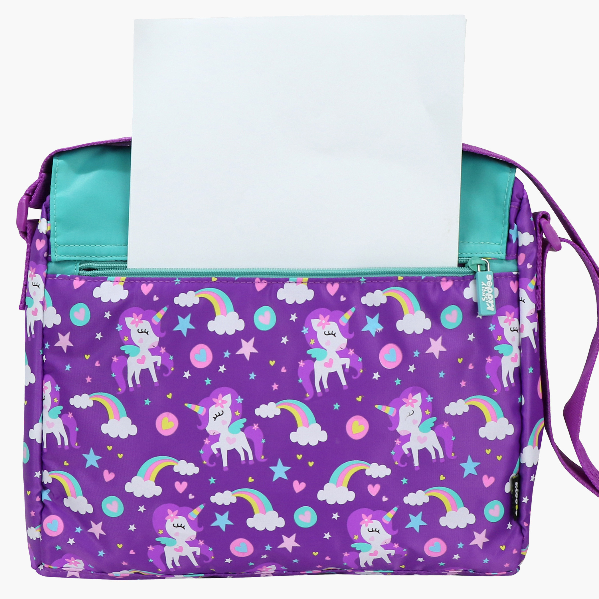حقيبة ساتشيل بطبعات يونيكورن وحمالة قابلة للتعديل من سمايلي-school-bagsandbackpacks-backpacks-image-4