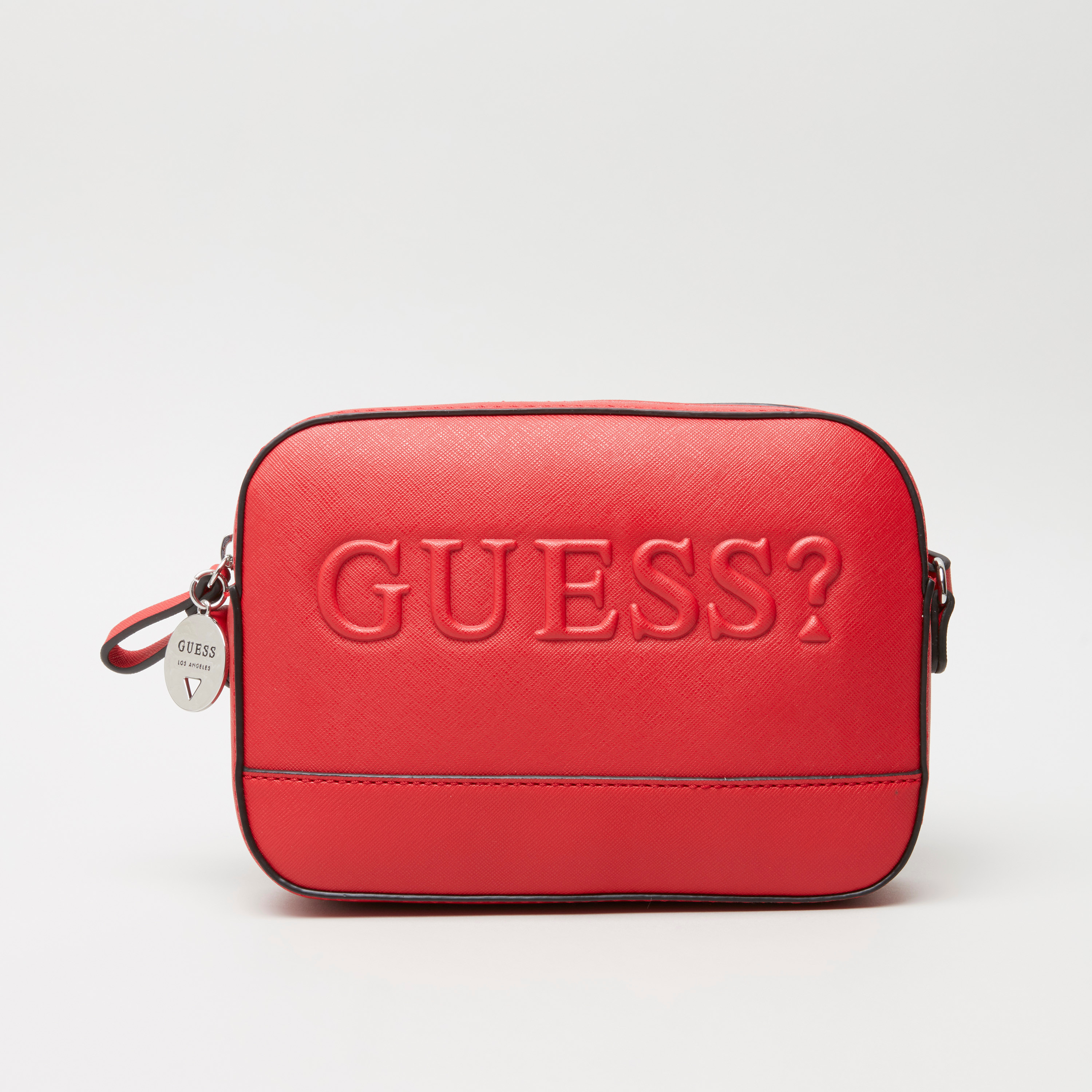 Guess Rigden Embossed Crossbody Bag with Zip Closure