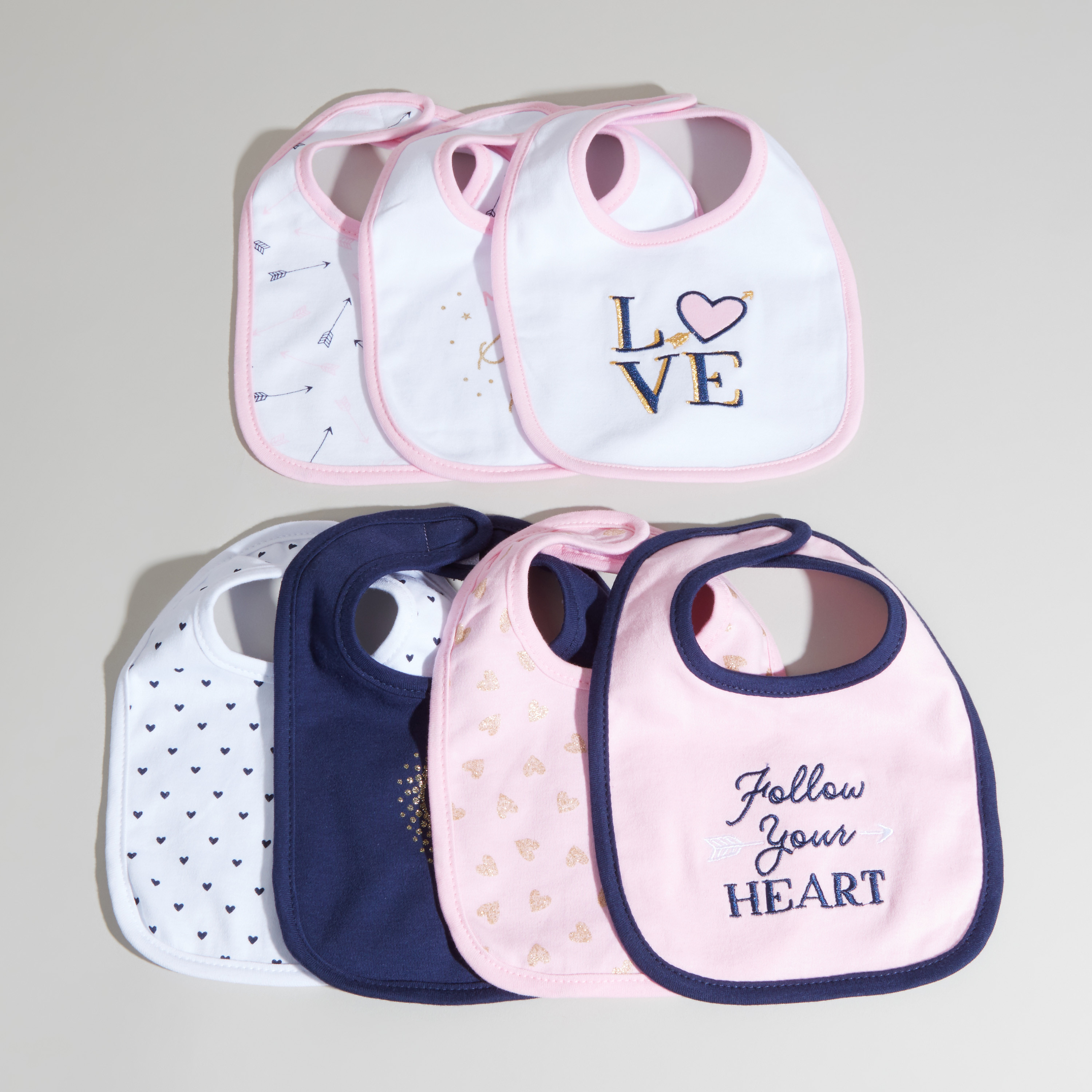 طقم مريلة أطفال من 5 قطع متنوعة-baby-feeding-bibs-image-1