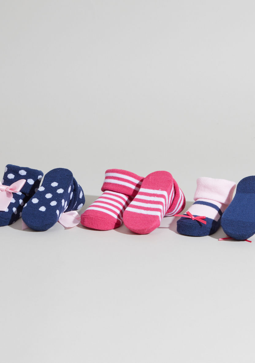 Luvable Friends Printed Socks - Set of 3-Socks-image-1