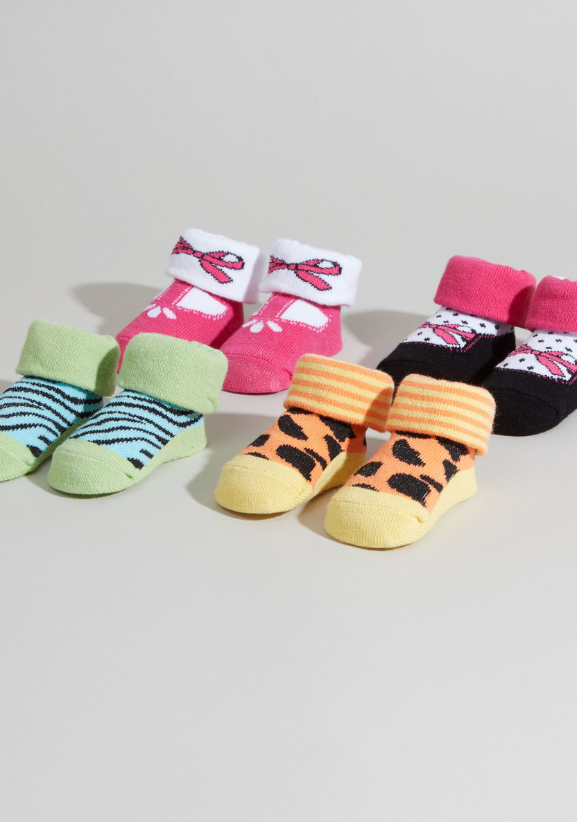 Luvable Friends Printed Baby Socks - Set of 4-Socks-image-0
