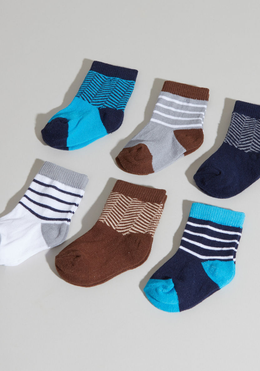 Hudson Baby Striped Gift Socks - Set of 6-Socks-image-0