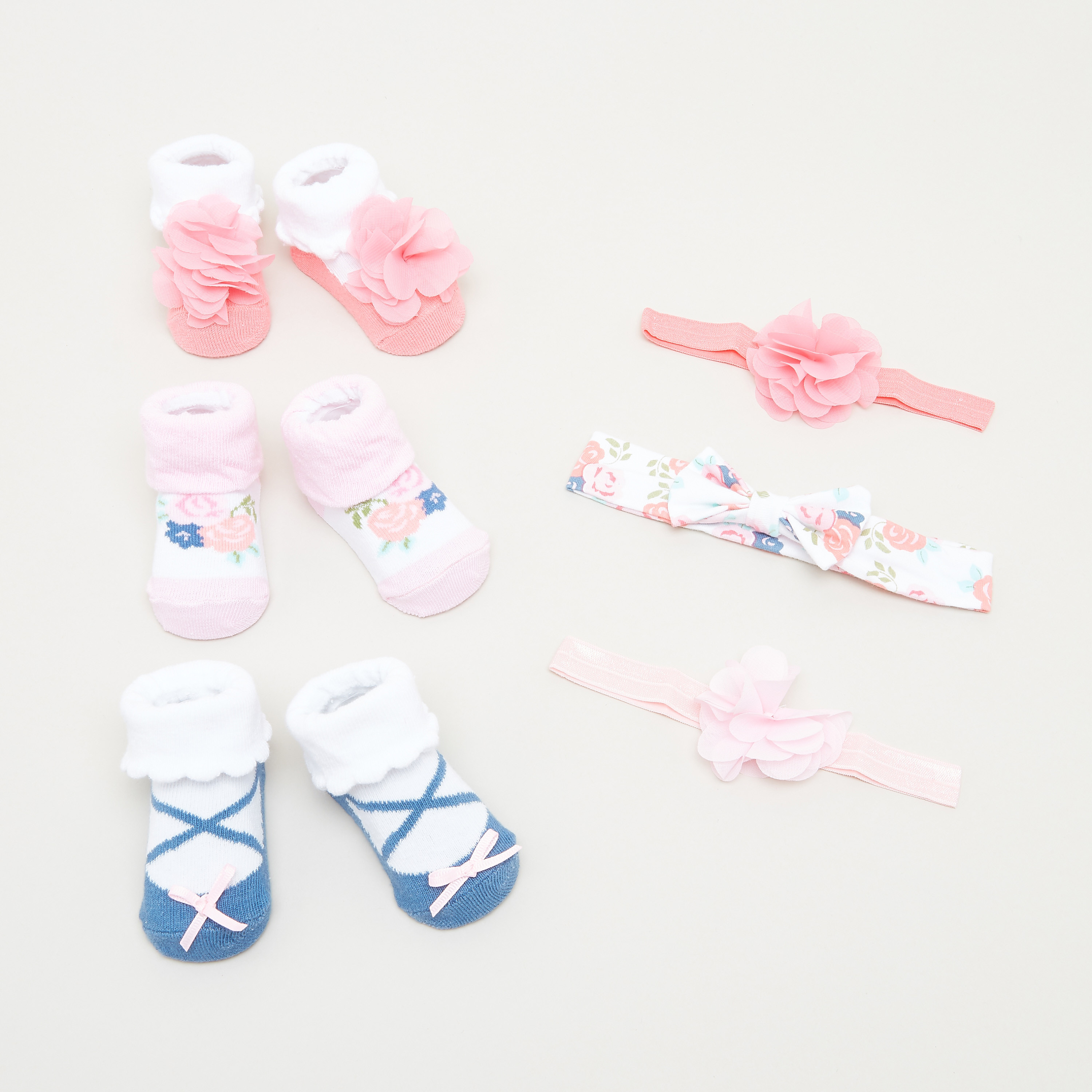 Hudson baby 6 piece hot sale headband and sock gift set