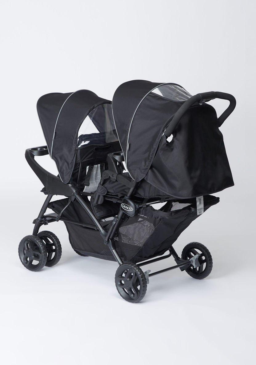 Graco Stadium Black Duo Baby Stroller with One-Hand Fold Feature (Upto 3 years)-Strollers-image-3