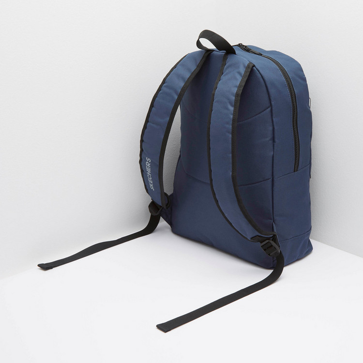 Skechers Printed Backpack with Zip Closure