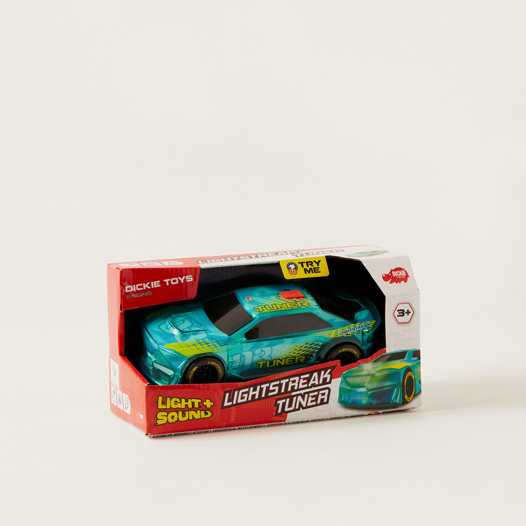 DICKIE TOYS Lightstreak Tuner Toy Car with Light and Sound