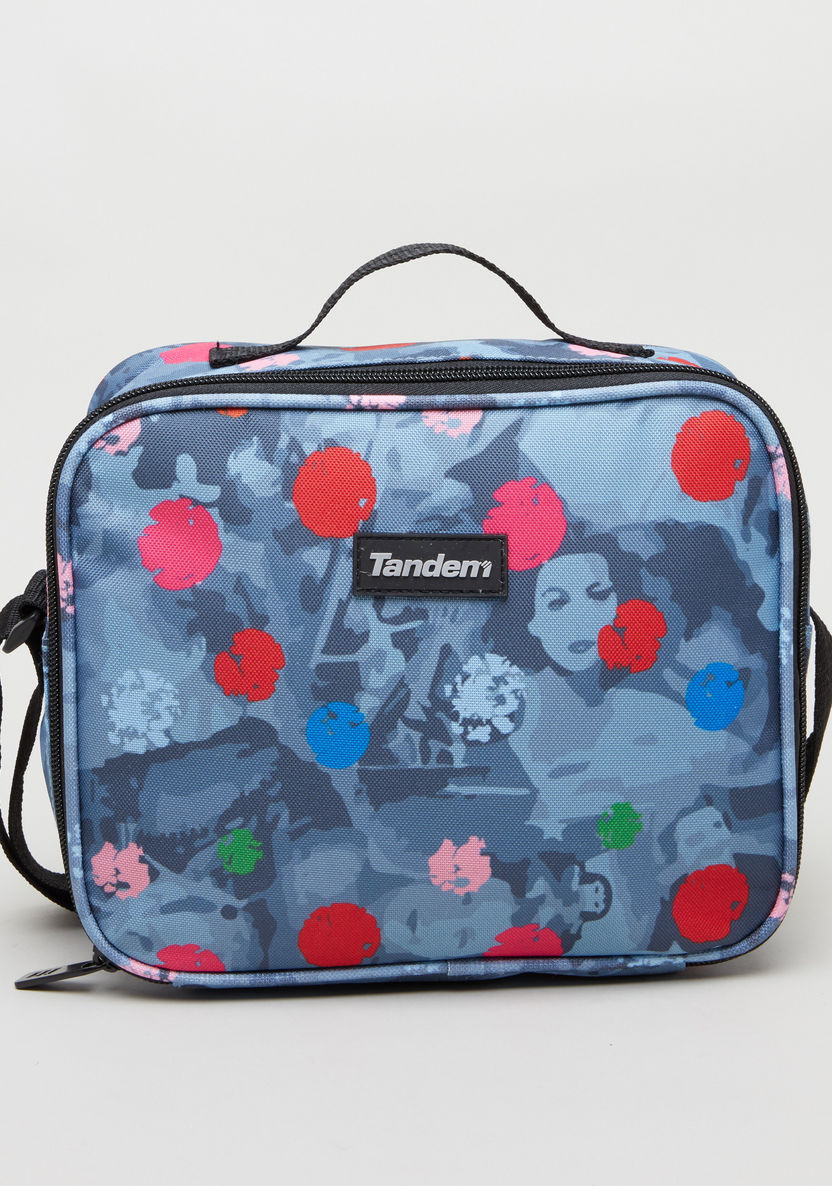 Tandem Printed Rectangular Lunch Bag with Adjustable Strap-Lunch Bags-image-0