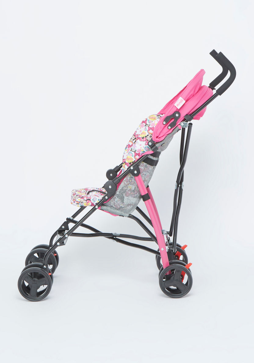 Disney Minnie Mouse Pink Printed Baby Stroller with Umbrella Fold (Upto 3 years)-Buggies-image-1