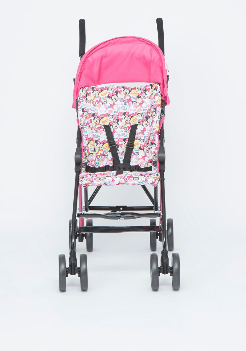 Disney Minnie Mouse Pink Printed Baby Stroller with Umbrella Fold (Upto 3 years)-Buggies-image-2
