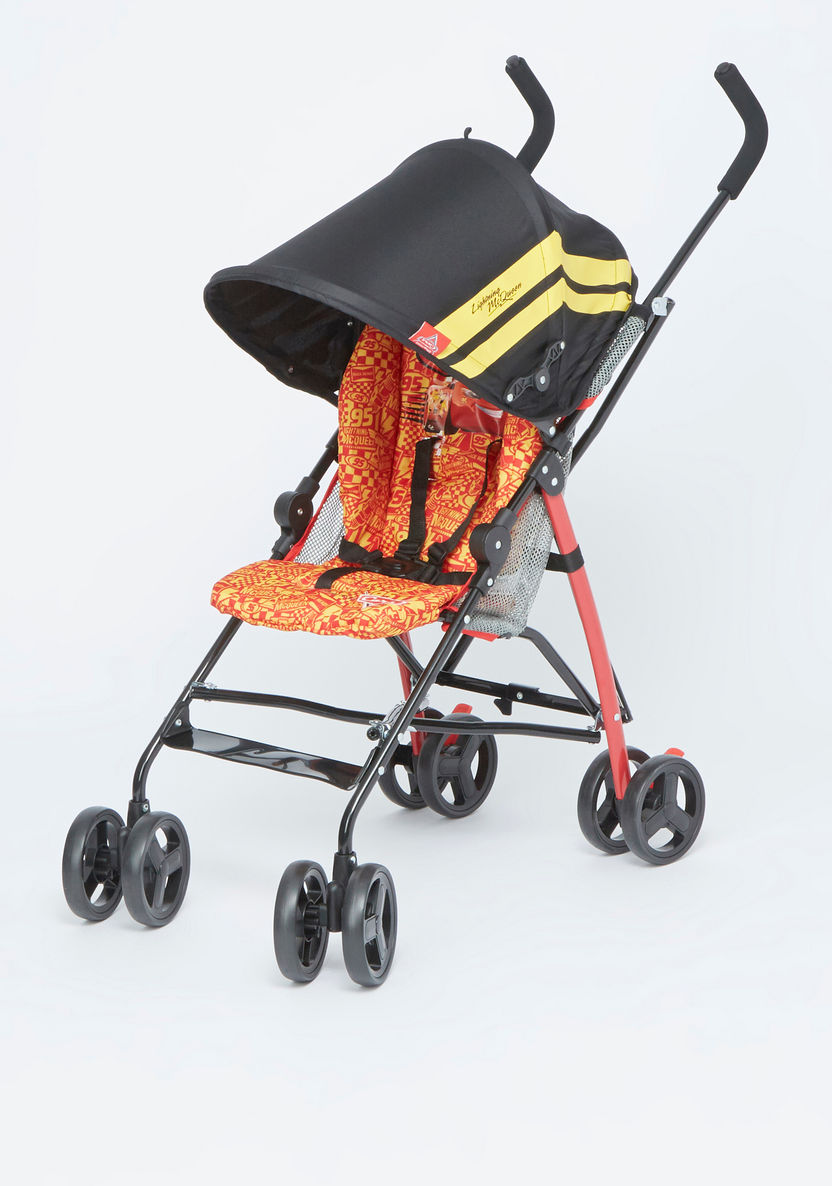 Disney Cars Orange and Black Printed Foldable Baby Stroller (Upto 3 years)-Buggies-image-0