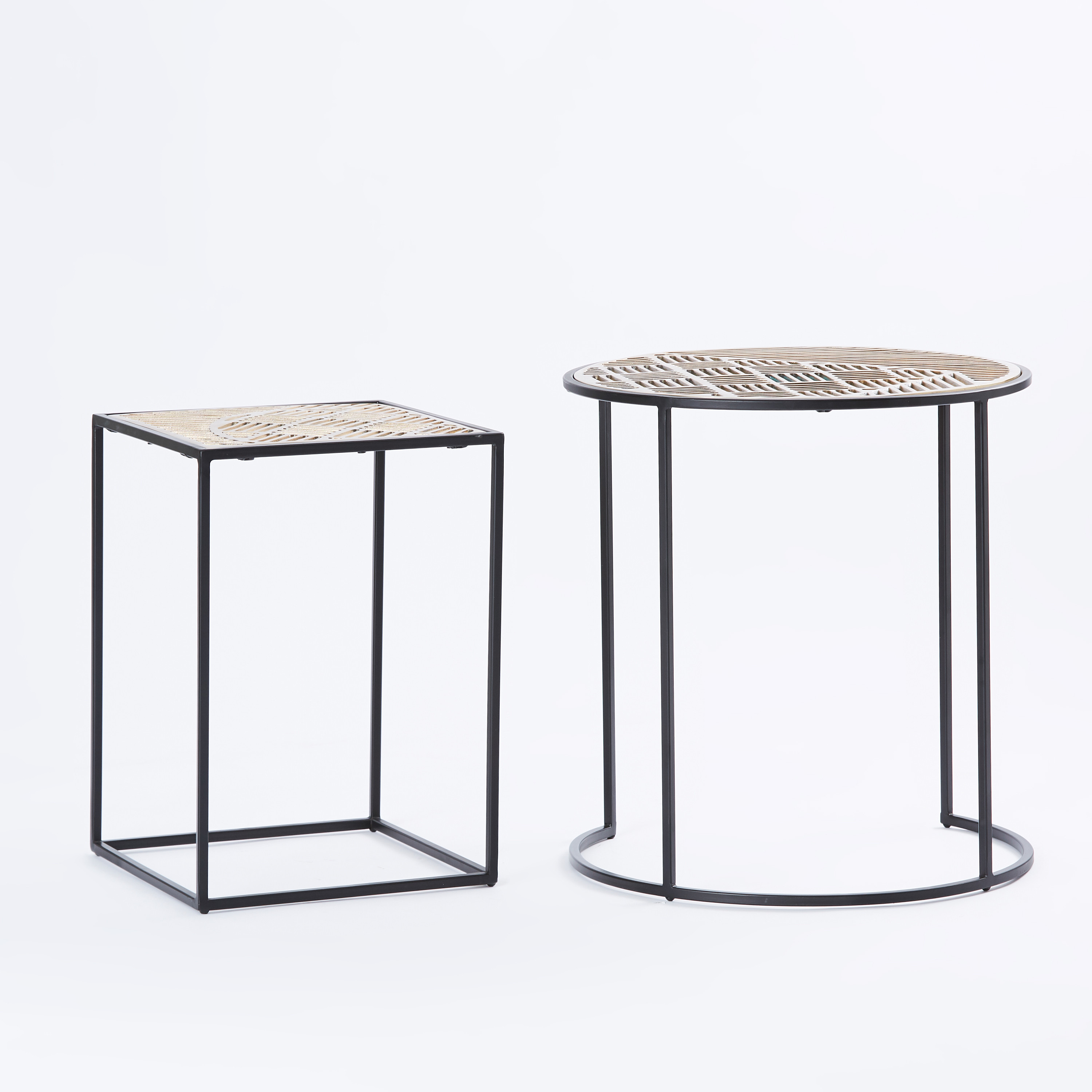 طاولات جانبية مربعة ومستديرة- طقم من قطعتين-furniture-livingroom-sideandendtables-image-1