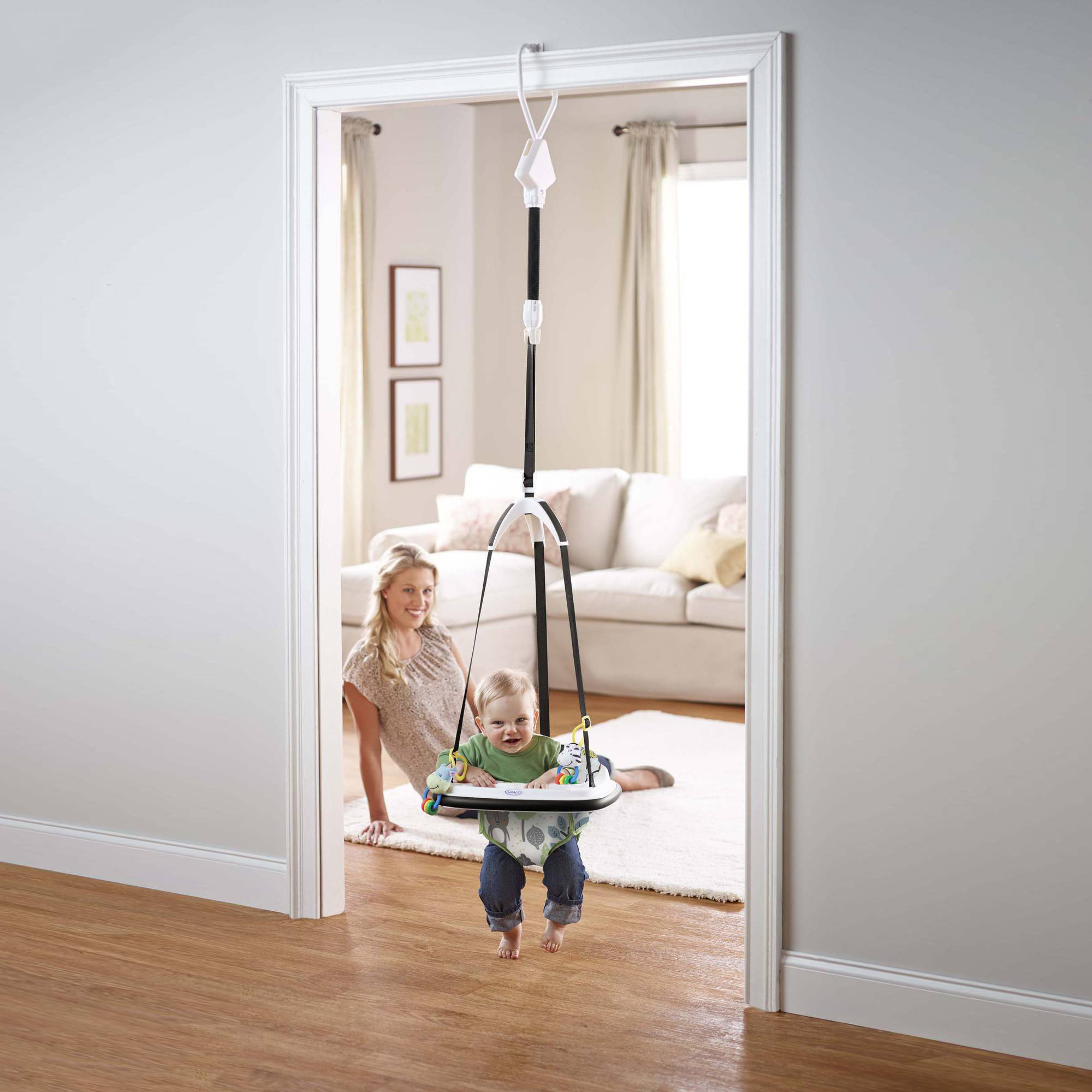 Door Bouncer Infant Jumper Swing MAMOI® Baby Bouncer Light Grey