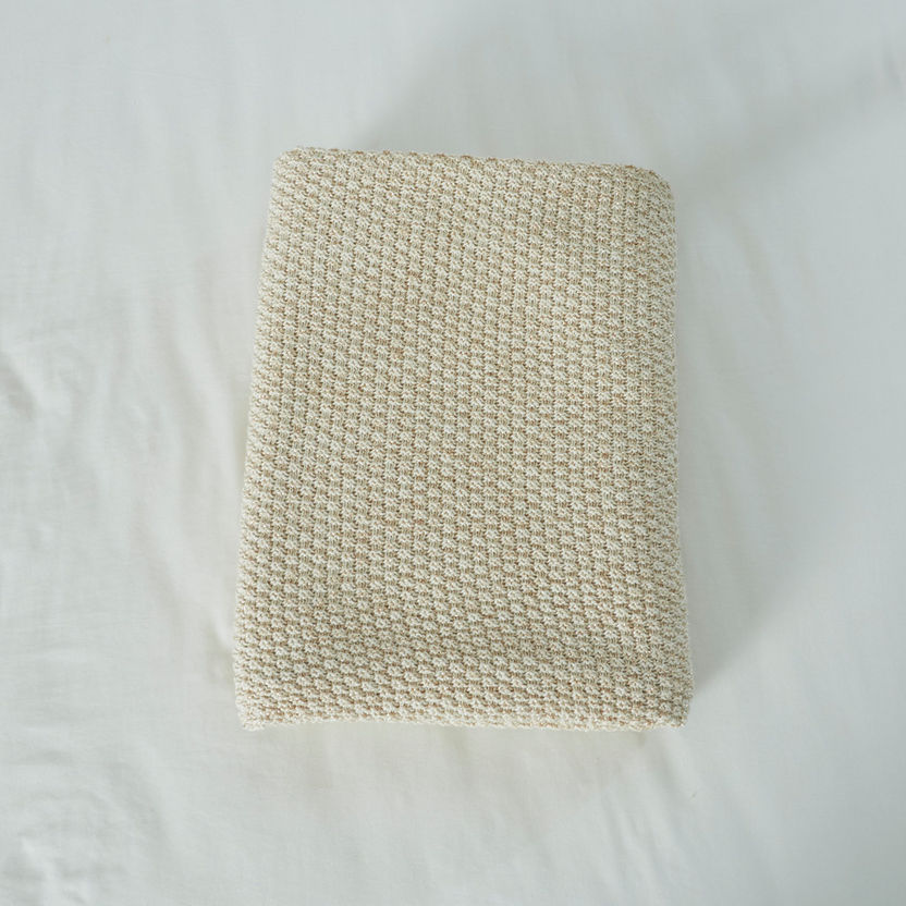 Sylvie Rectangular Knitted Throw - 127x152 cms-Throws-image-3