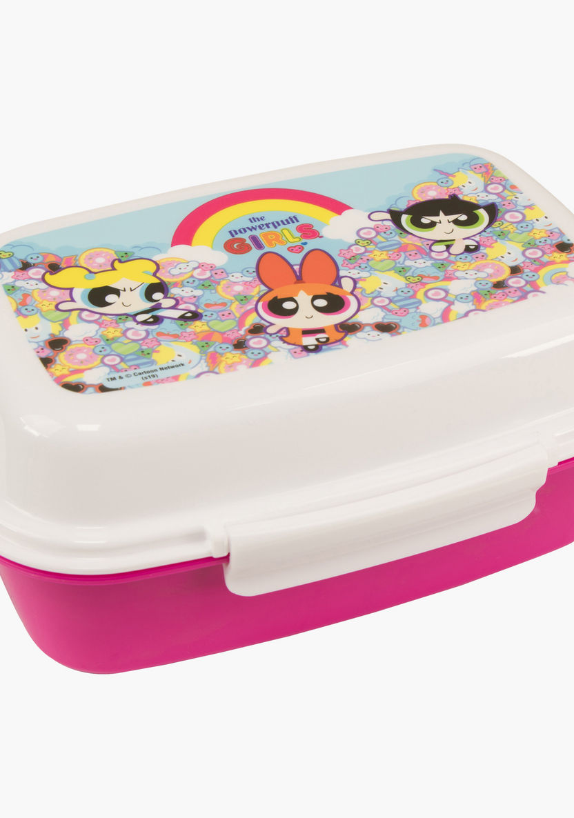 The Powerpuff Girls Printed Lunch Box with Clip Closure-Lunch Boxes-image-0