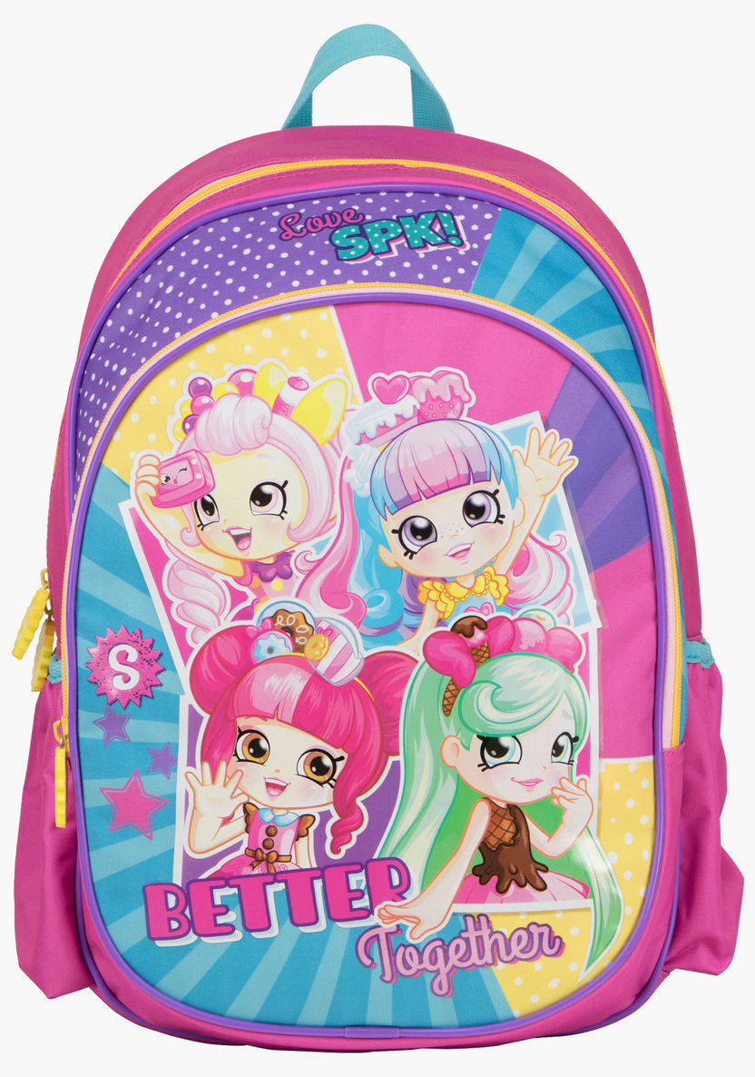 Moose Shopkins Printed Backpack with Side Pockets - 16 inches-Backpacks-image-0