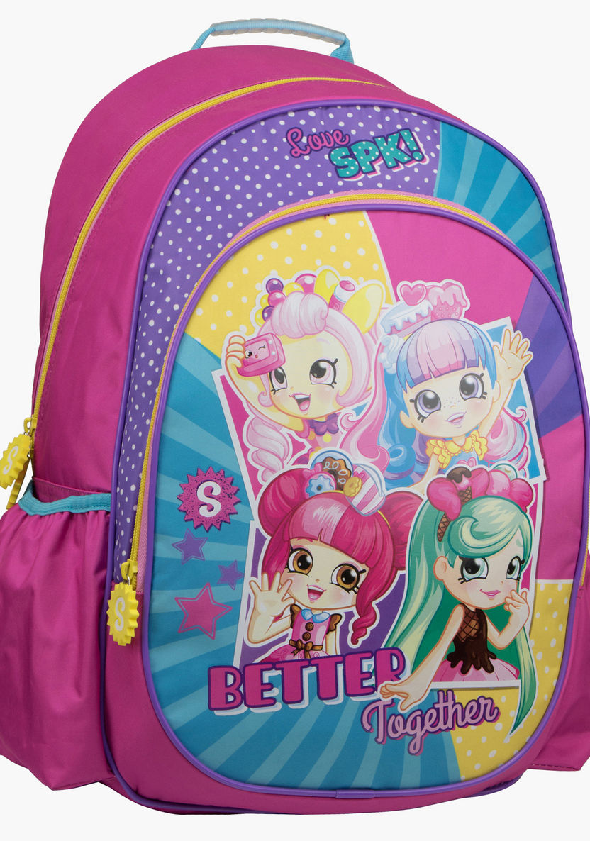 Moose Shopkins Printed Backpack with Side Pockets - 18 inches-Backpacks-image-0