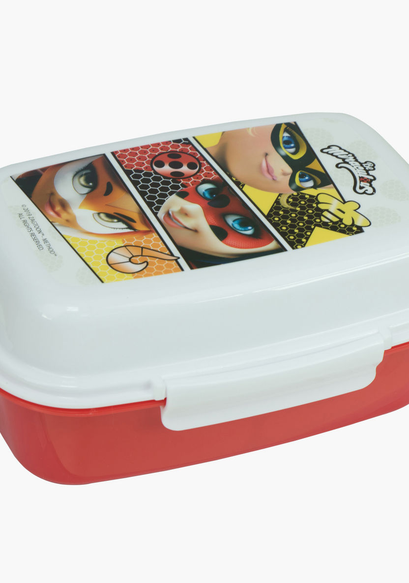 Ladybug Printed Lunchbox with Tray and Clip Closure-Lunch Boxes-image-0