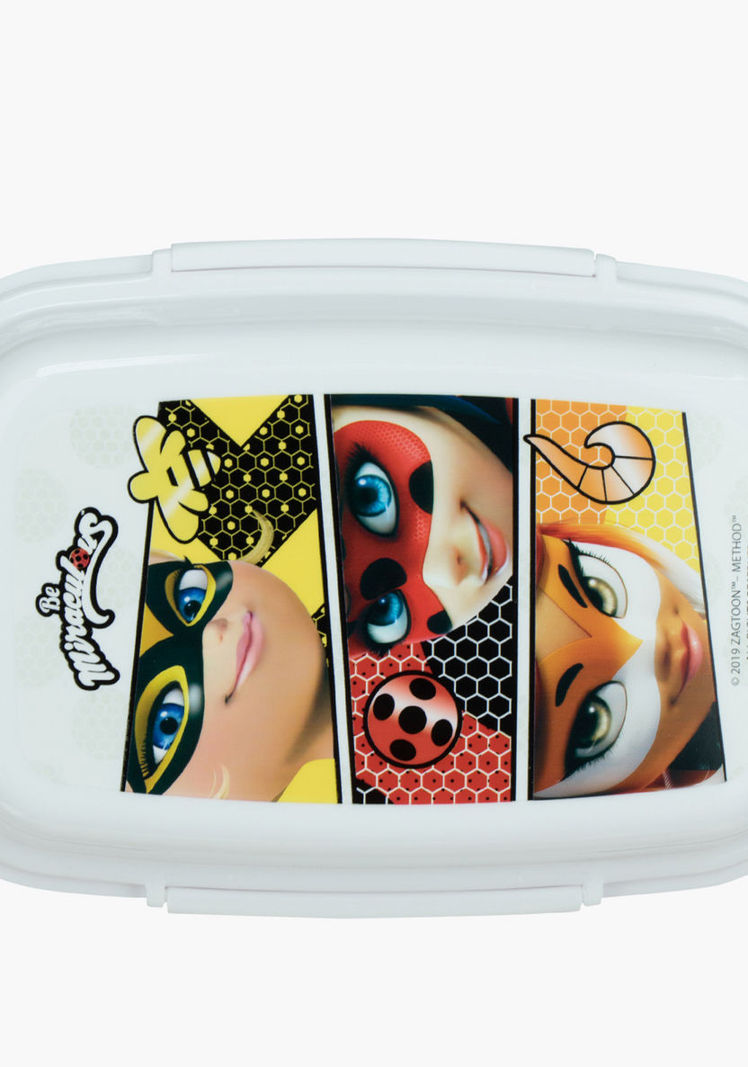 Ladybug Printed Lunchbox with Tray and Clip Closure-Lunch Boxes-image-1