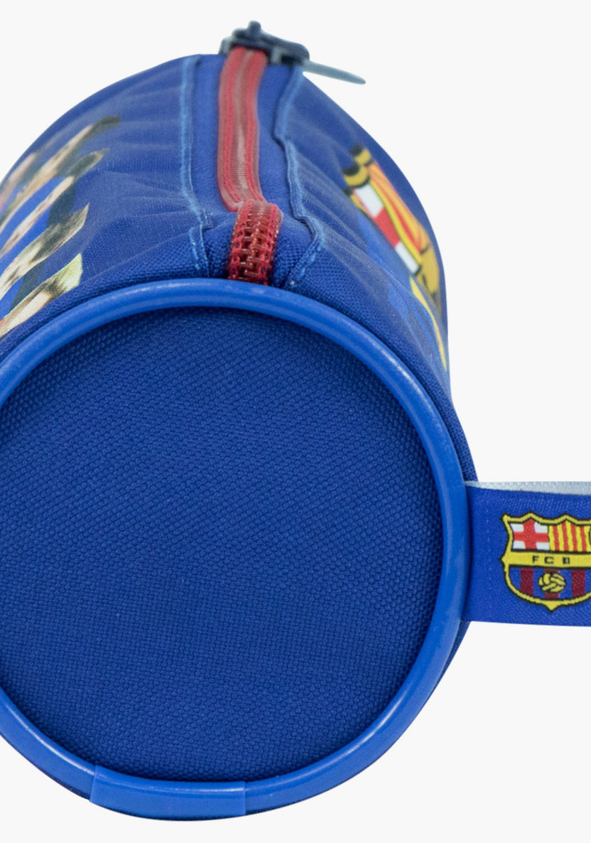 FC Barcelona Printed Round Pencil Case-Pencil Cases-image-2