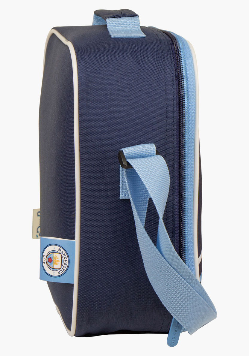 Manchester City Printed Lunch Bag with Adjustable Strap-Lunch Bags-image-1