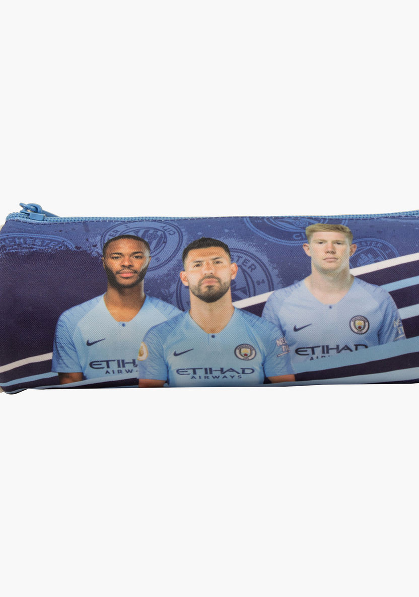 Manchester City Printed Round Pencil Case-Pencil Cases-image-0