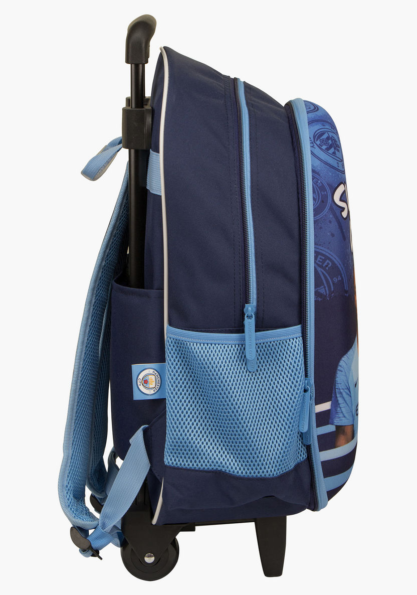 Manchester City Printed Trolley Bag with Side Pockets - 18 inches-Trolleys-image-1