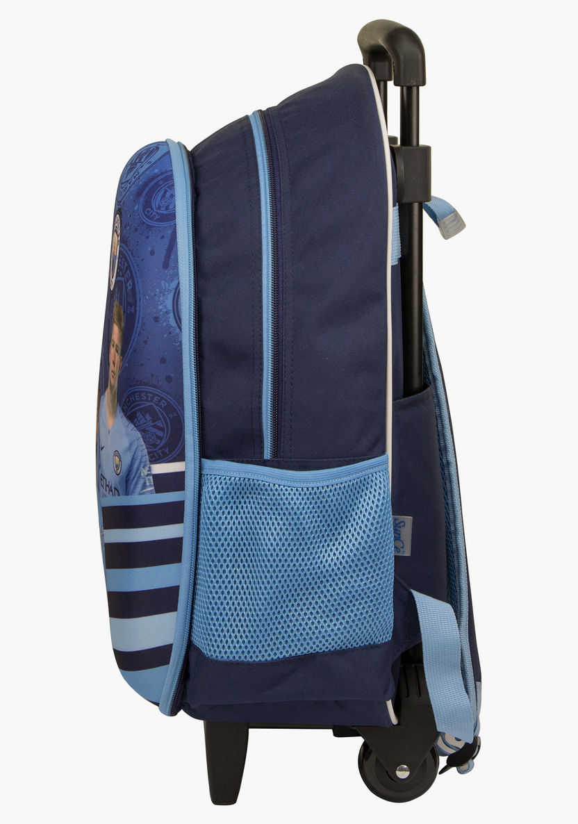 Manchester City Printed Trolley Bag with Side Pockets - 18 inches-Trolleys-image-3
