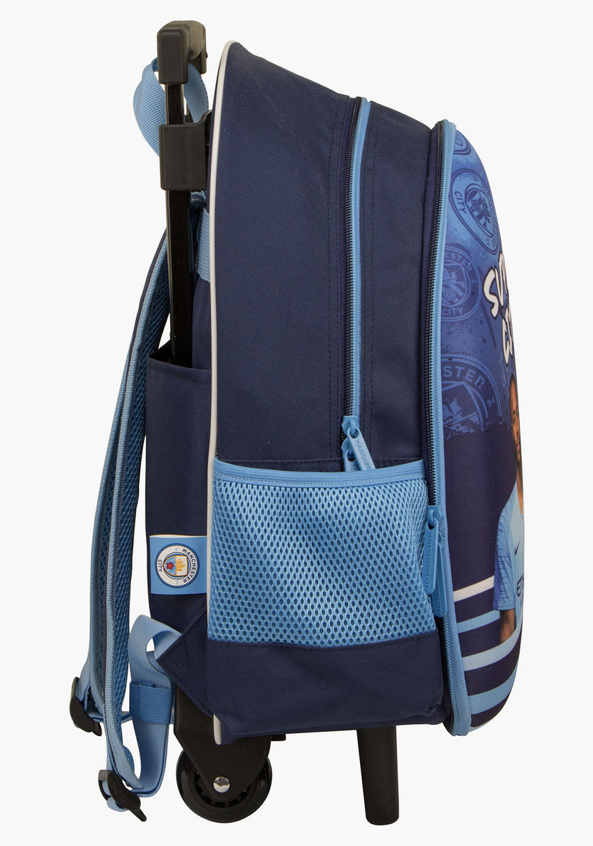Manchester City Printed Trolley Bag with Side Pockets - 16 inches-Trolleys-image-1