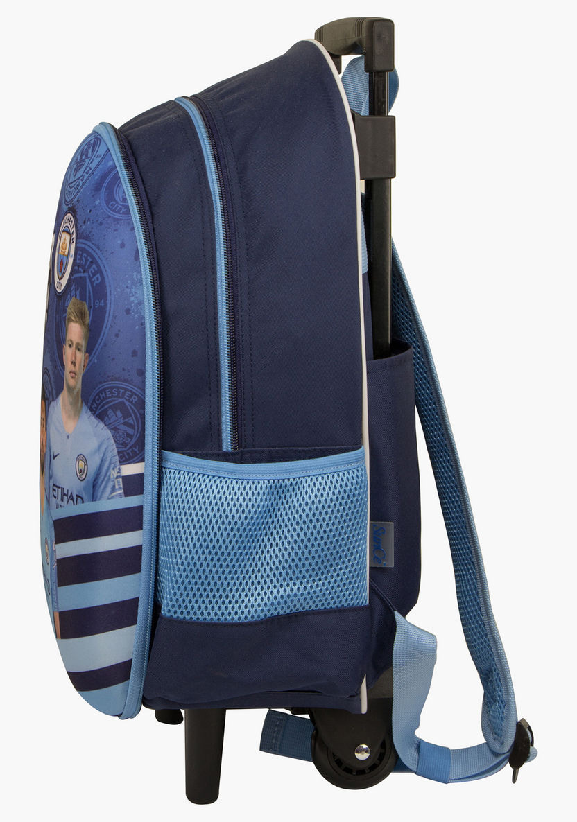 Manchester City Printed Trolley Bag with Side Pockets - 16 inches-Trolleys-image-3