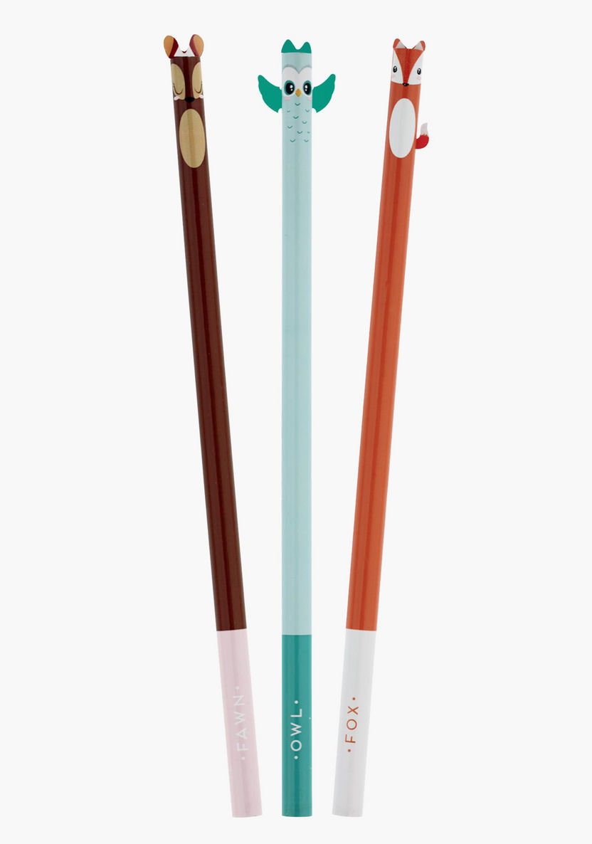 Legami Printed Pencil - Set of 3-Pens and Pencils-image-0