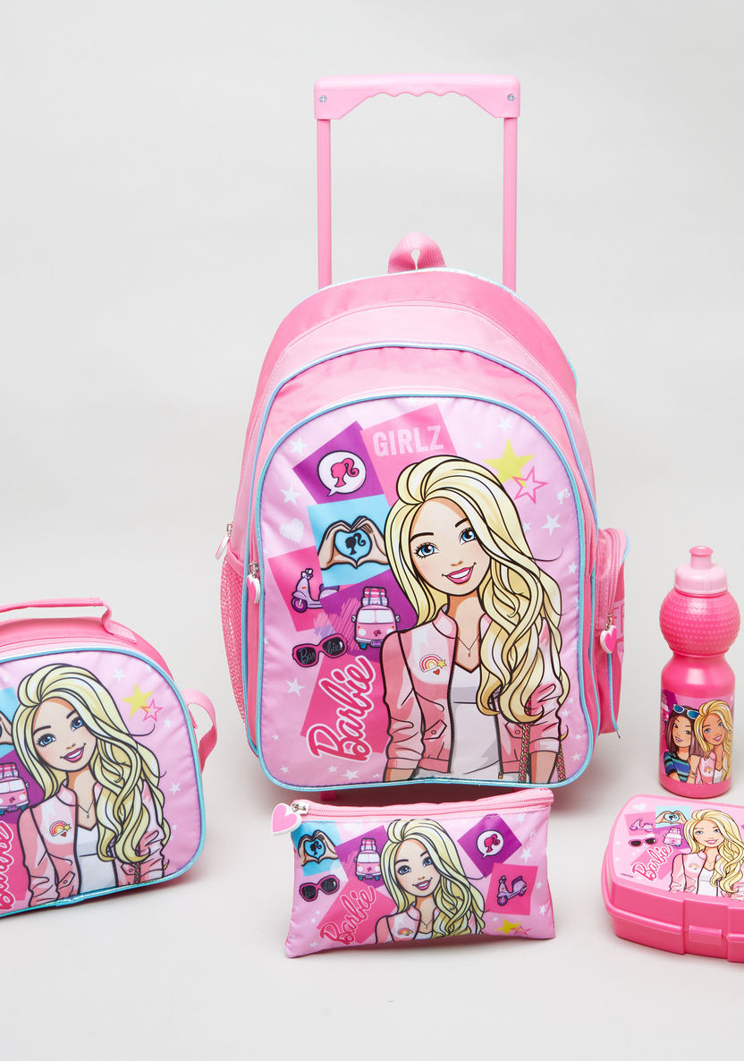 Buy Barbie Printed 5-Piece Trolley Backpack Set Online for Kids