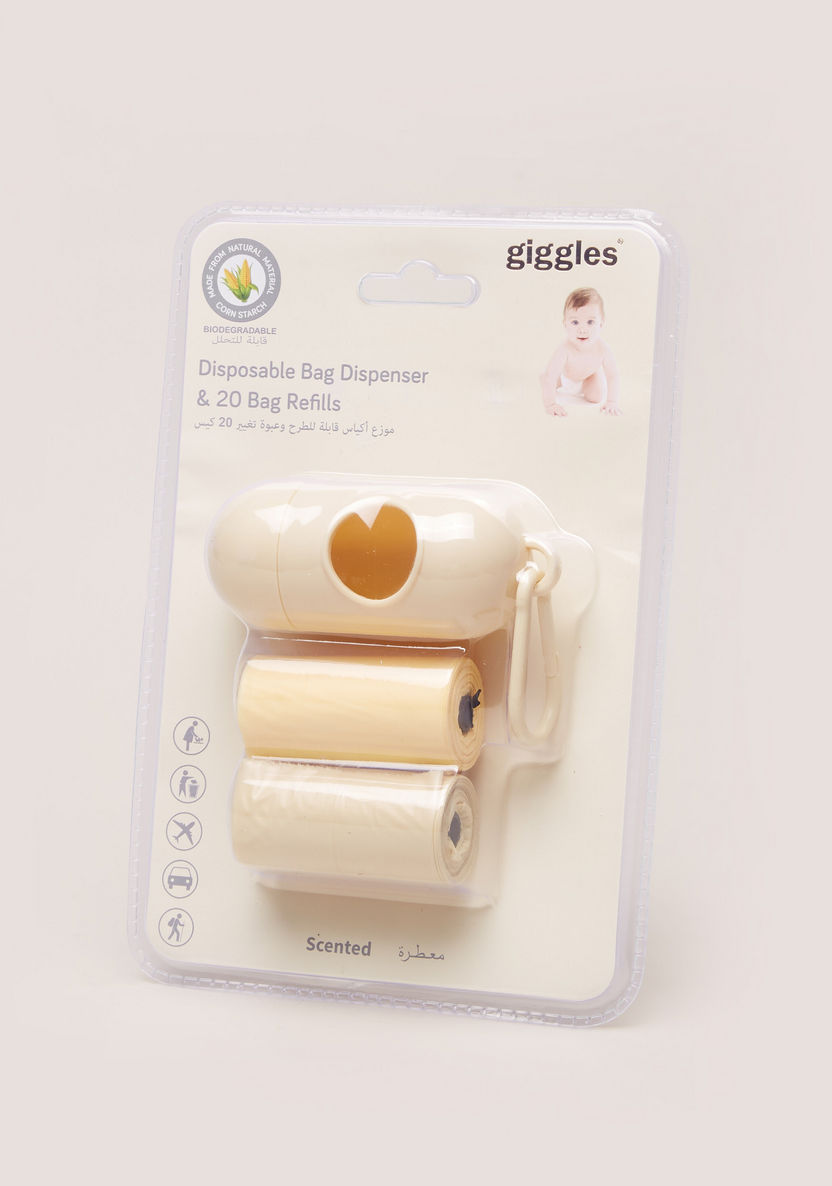Giggles 20-Piece Diaper Disposal Bags with Dispenser-Diaper Accessories-image-0