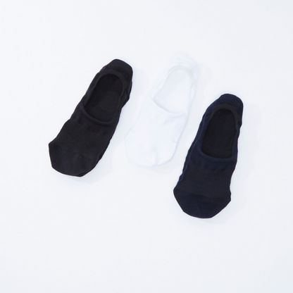 Set of 3 - Plain No Show Socks with Elasticised Hem