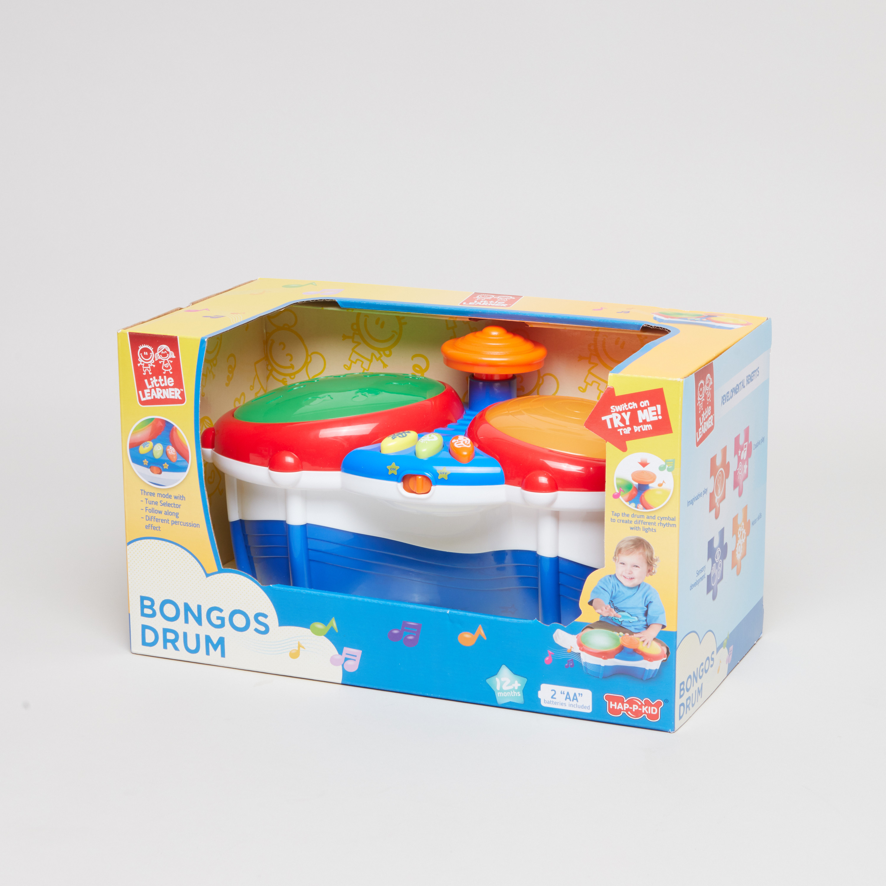 The Happy Kid Company Bongos Drum-toys-babyandtoddlertoys-lightsandmusicaltoys-image-1