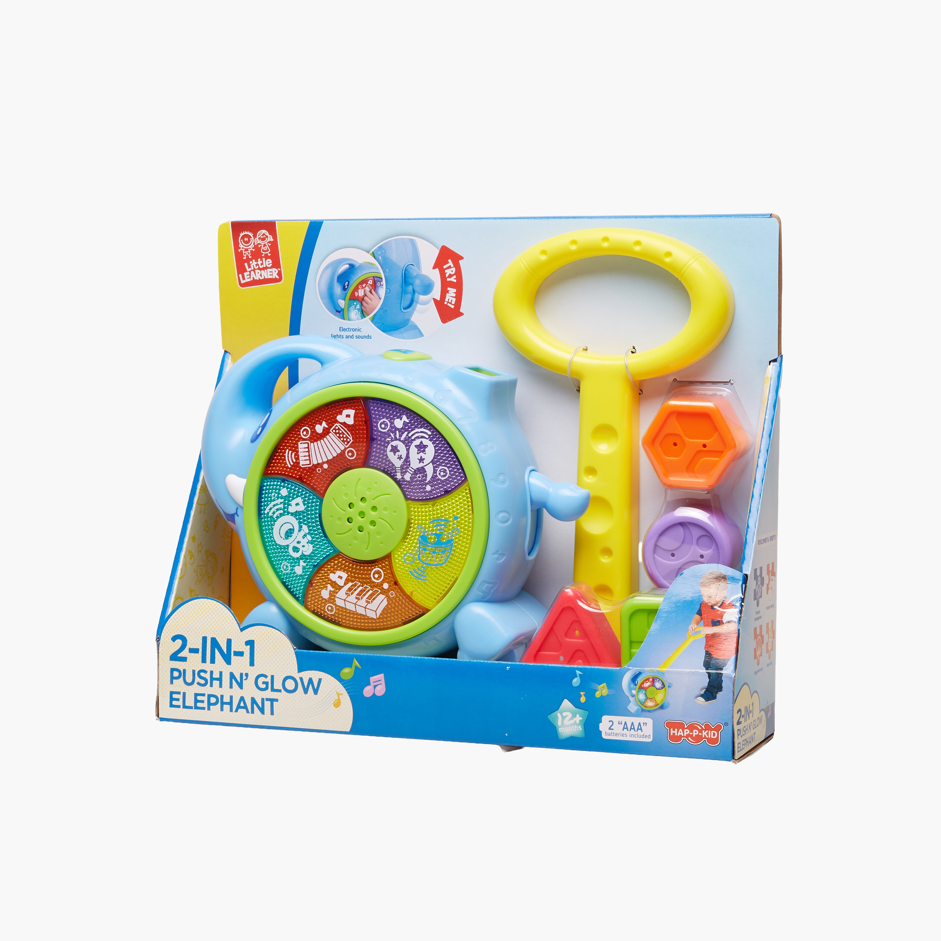 The Happy Kid Company 2-in-1 Push n' Glow Elephant-toys-babyandtoddlertoys-pushandpulltoys-image-4