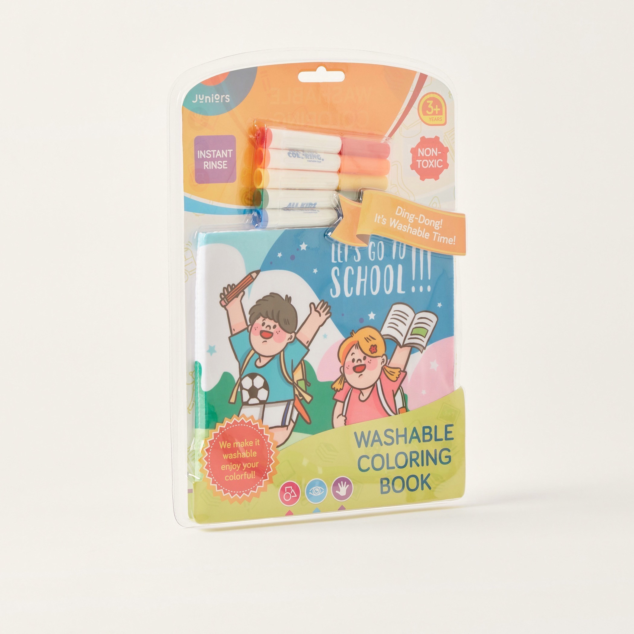 Juniors Let's Go To School Washable Colouring Book and Markers Set-school-artsandcrafts-image-4