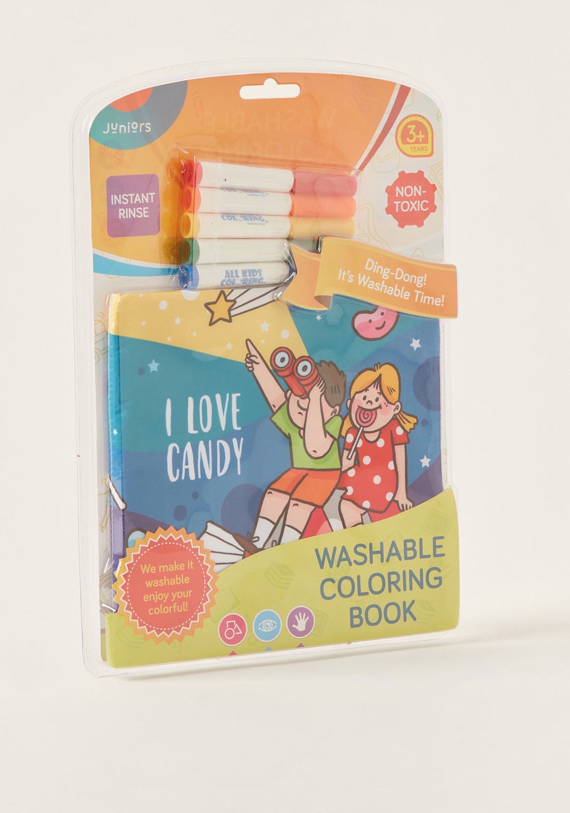 Juniors I Love Candy Washable Colouring Book and Markers Set-Gifts-image-3