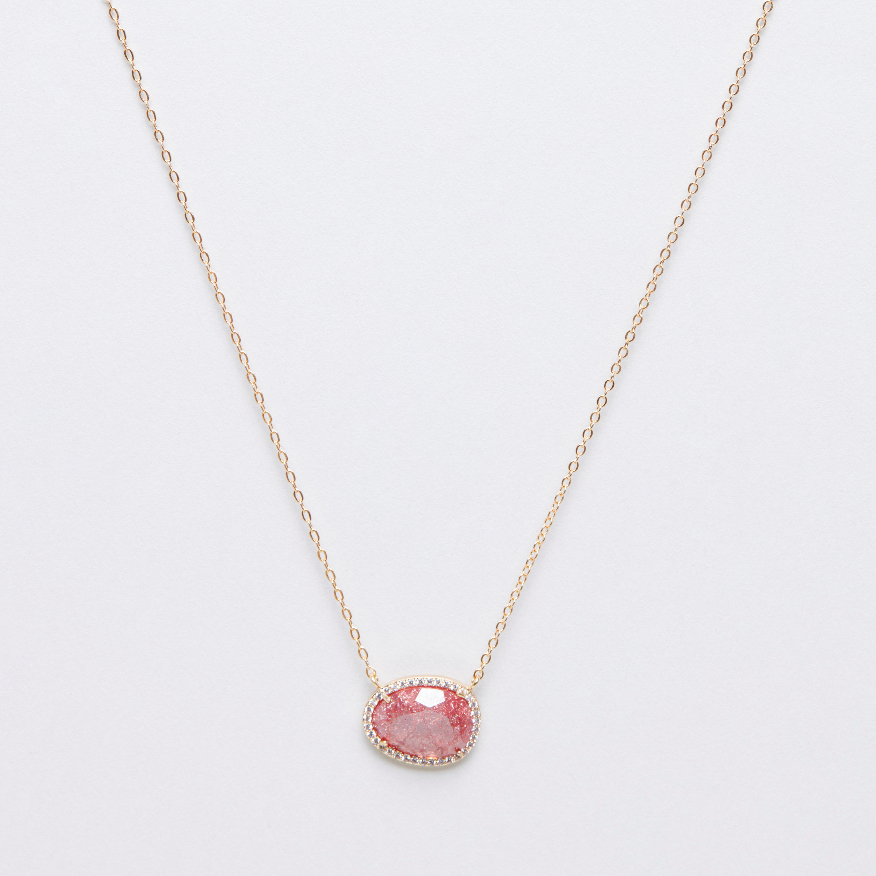 Metallic Necklace with Embellished Pendant-women-watchesandjewellery-jewellery-necklacesandpendants-image-1
