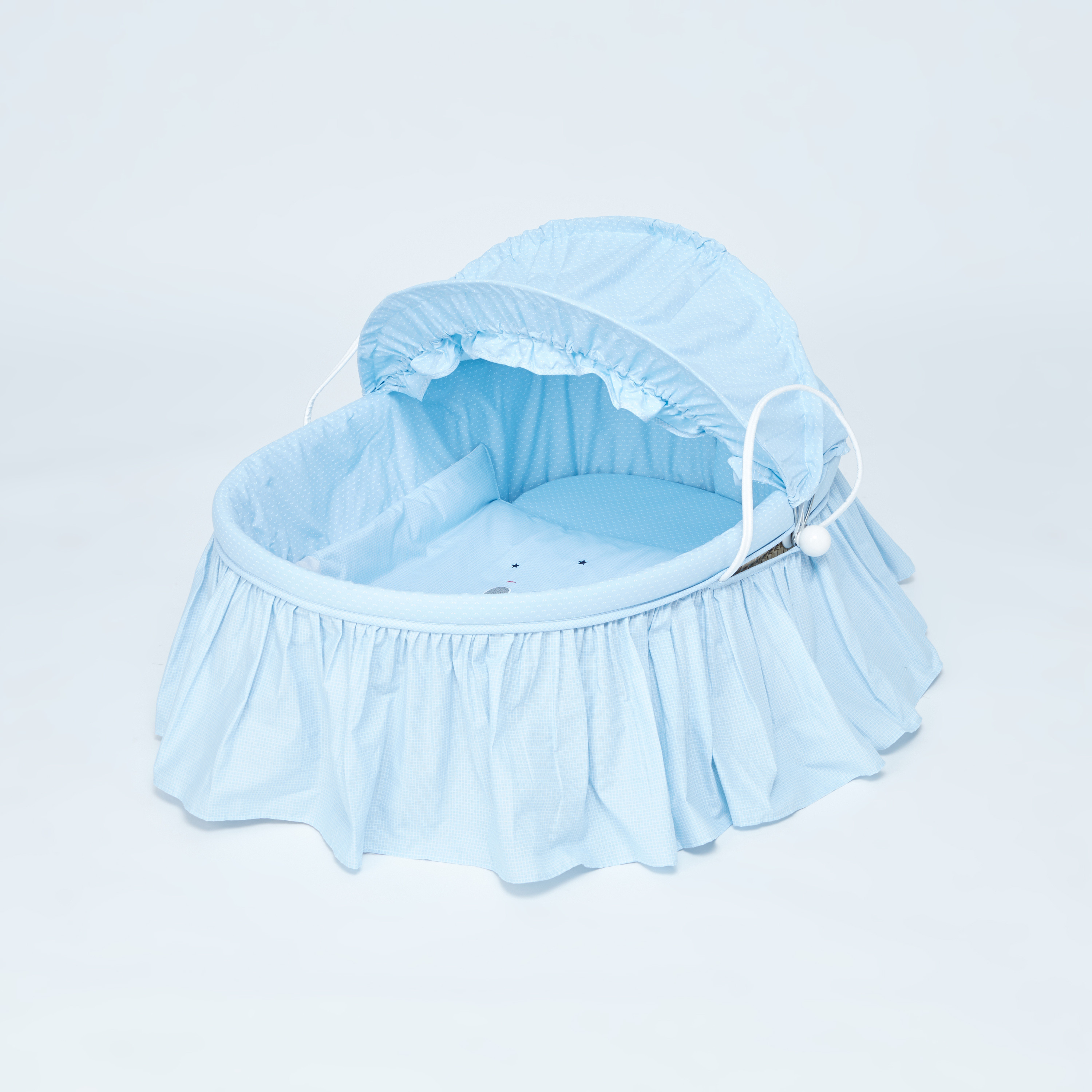 Cambrass Moses Baby Bassinet with Frill Detail-baby-nursery-furniture-cribsandbeds-bassinets-image-1