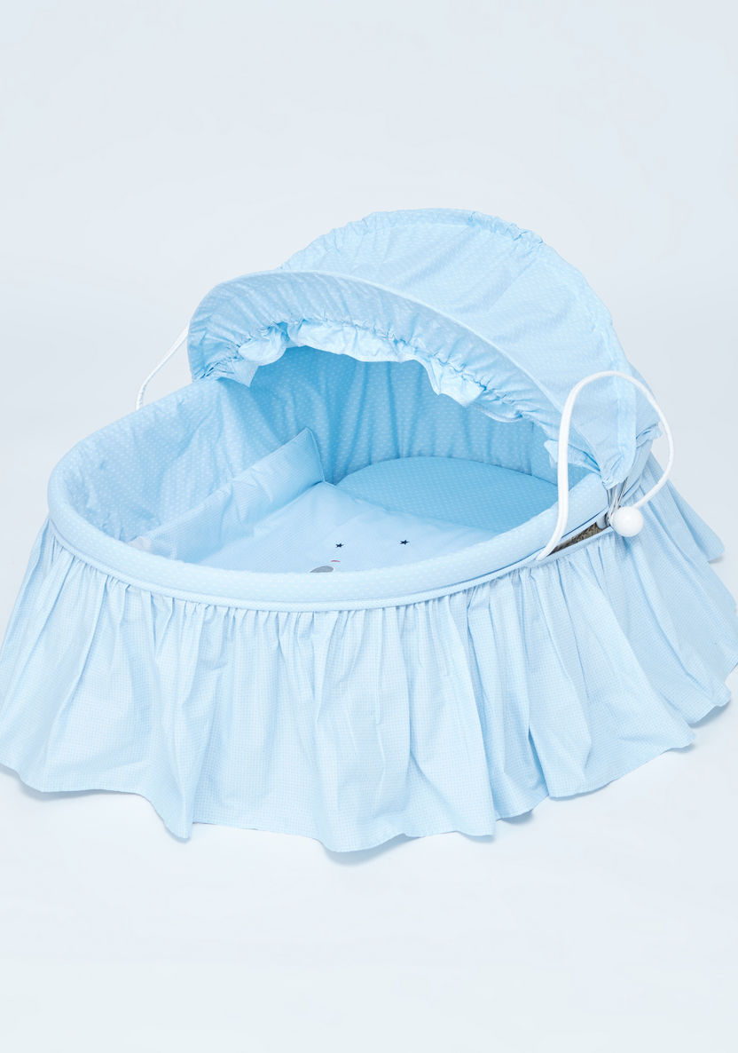 Cambrass Moses Baby Bassinet with Frill Detail-Cradles and Bassinets-image-0