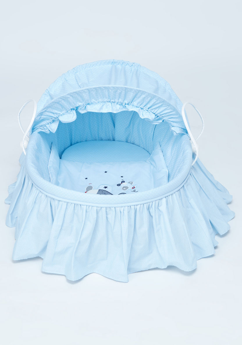 Cambrass Moses Baby Bassinet with Frill Detail-Cradles and Bassinets-image-2
