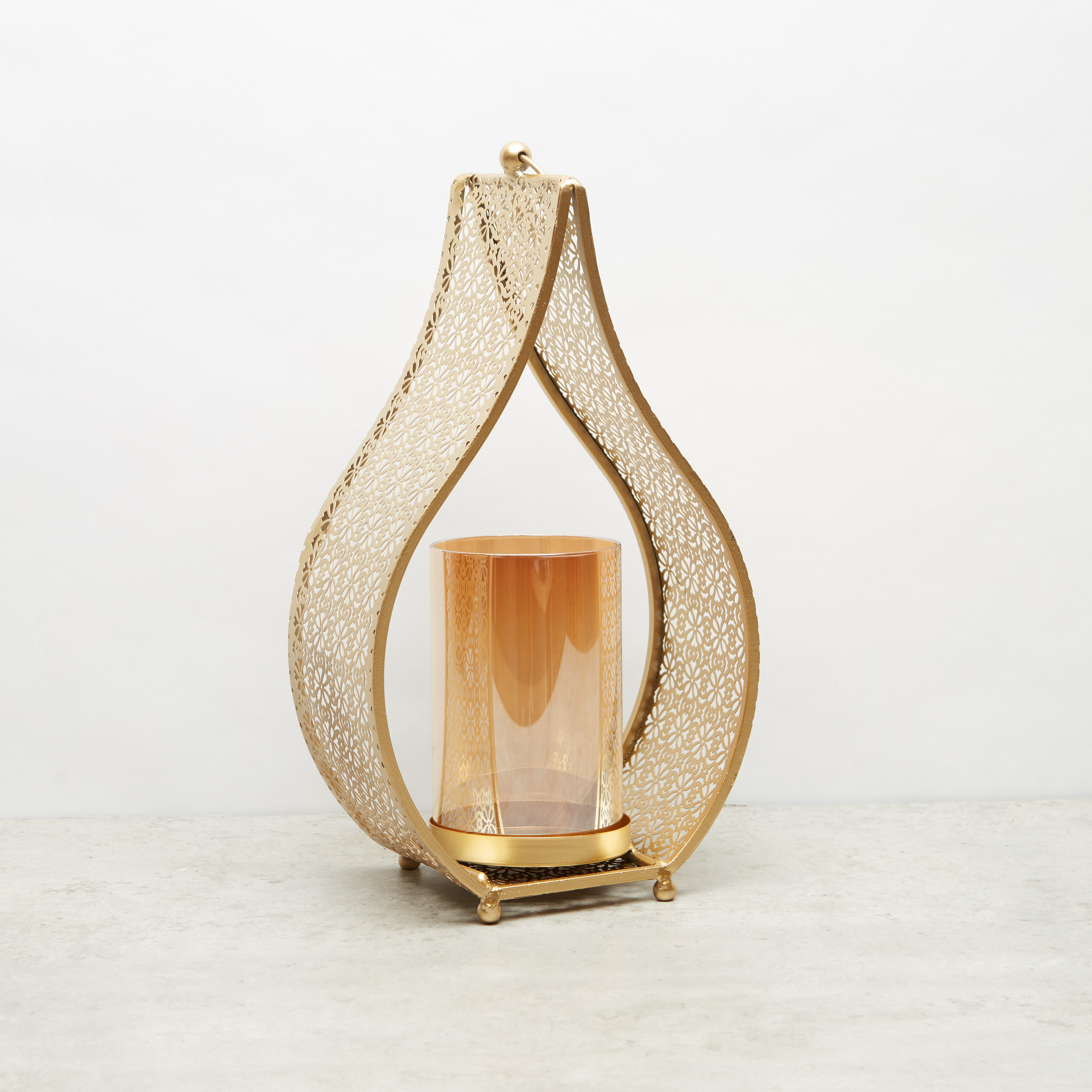 حامل شموع عمودي معدنيّ - 21.5x12.5x36 سم-household-decor-candleholdersandlanterns-image-1