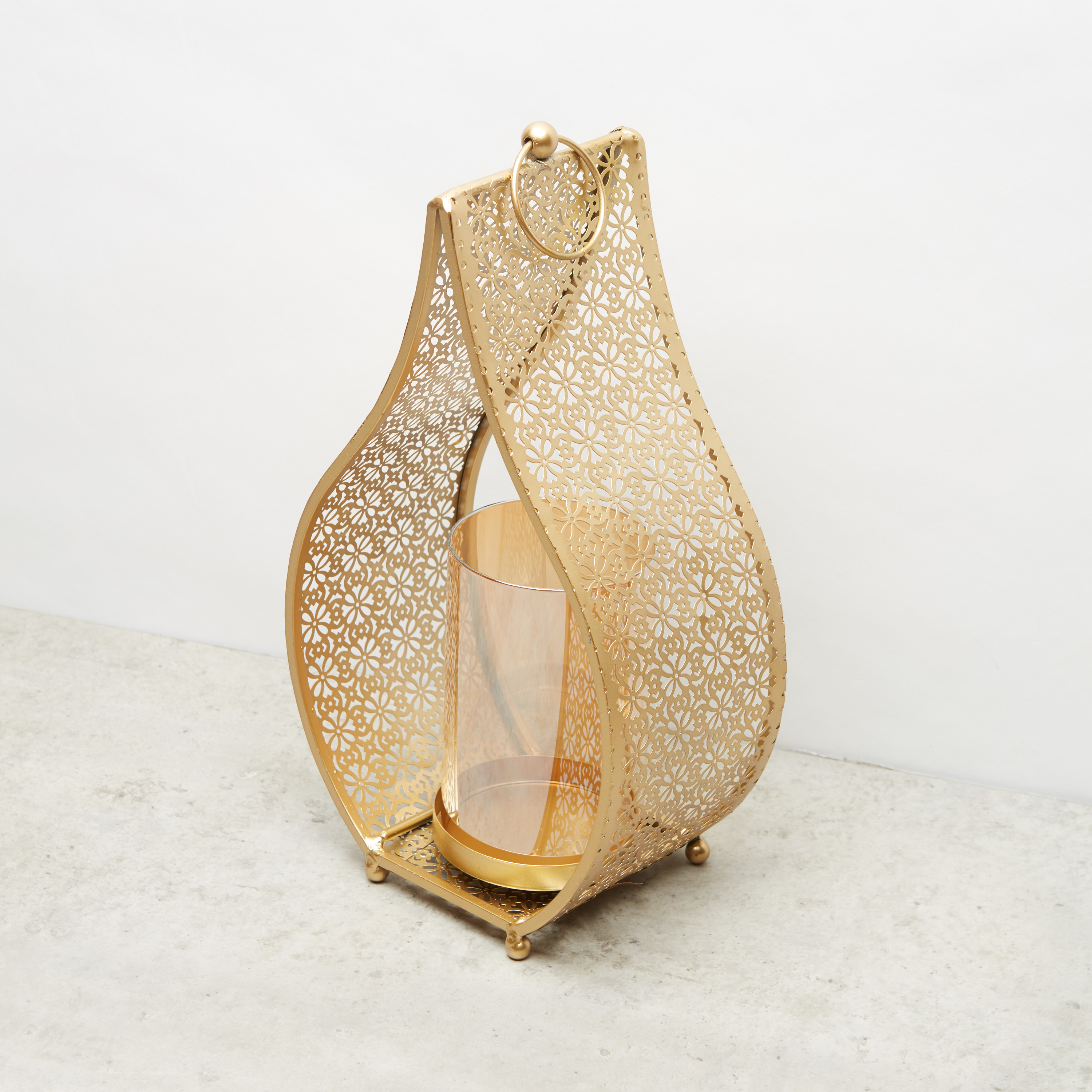 حامل شموع عمودي معدنيّ - 21.5x12.5x36 سم-household-decor-candleholdersandlanterns-image-2