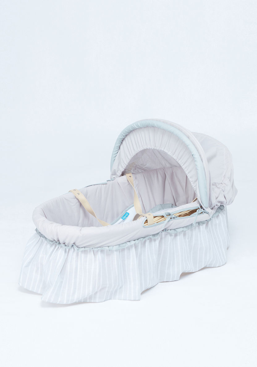 Juniors Eddie Baby Moses Basket with Sun Canopy ( Up to 6 months)-Carry Cots-image-0