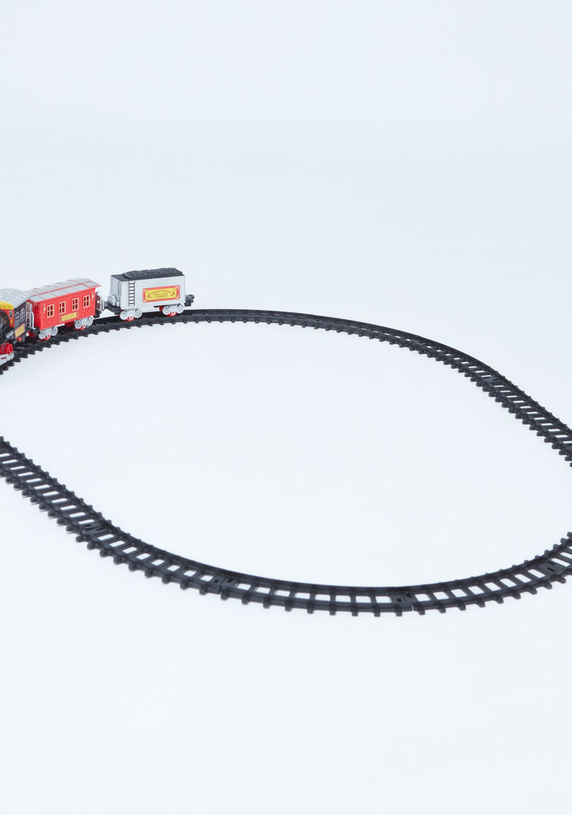 Classic Train Play Set with Electric Train Track-Scooters and Vehicles-image-1