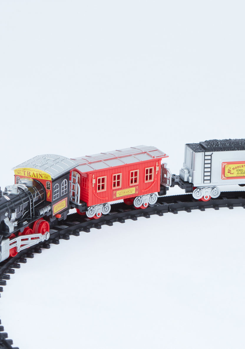 Classic Train Play Set with Electric Train Track-Scooters and Vehicles-image-2