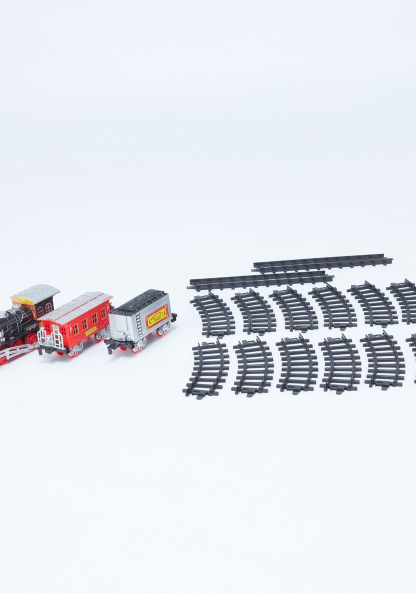 Classic Train Play Set with Electric Train Track-Scooters and Vehicles-image-3