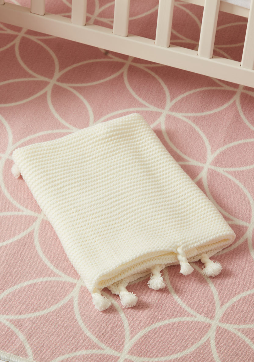 Juniors Textured Blanket with Tassels - 76x102 cms-Blankets and Throws-image-3