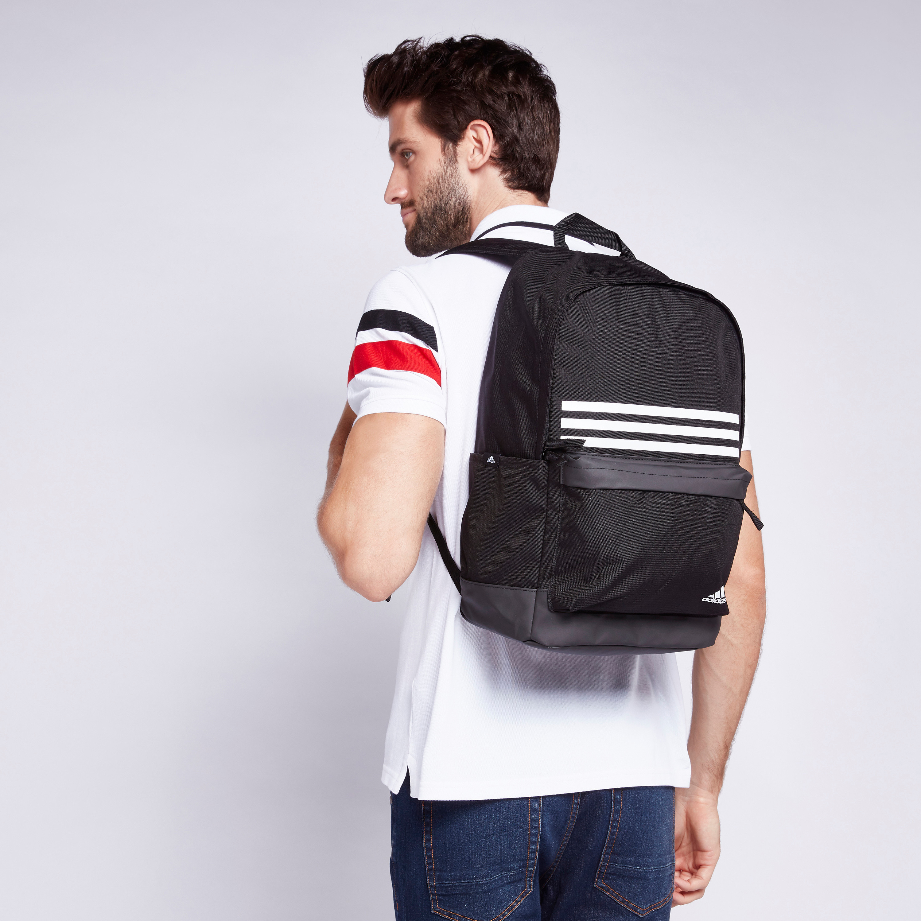 Adidas on sale striped backpack